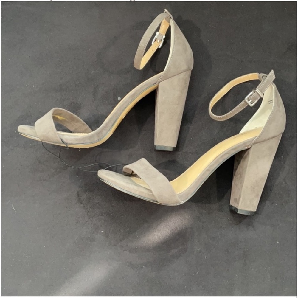 Express strappy chunky heel